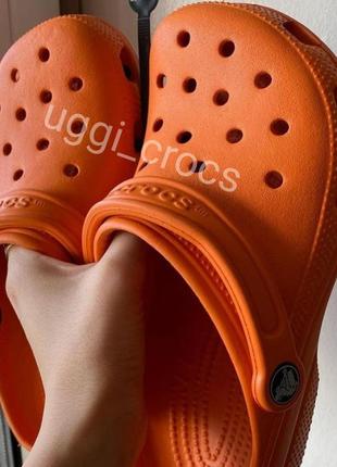 Crocs classic clog tangerine классические кроксы сабо оранжевые 36,37,38