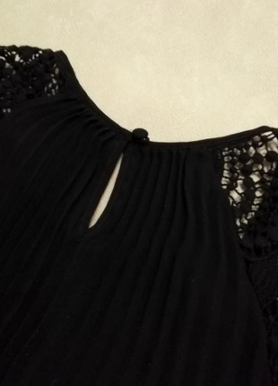 Оригинальное черное кружевное платье-миди плиссе zara размер  указан xs/s (34/36)6 фото