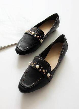 Красиві чорні туфлі на низькому ходу1 фото