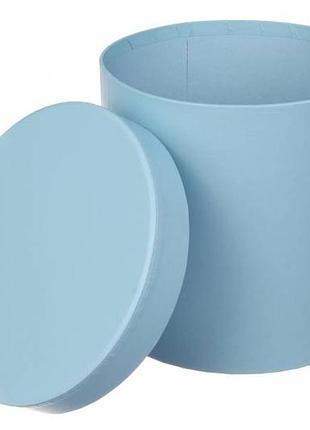 Набор круглых подарочных коробок голубых (комплект 3 шт)