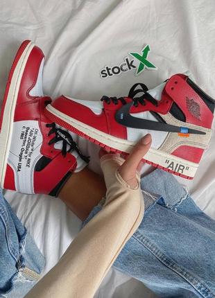 Кроссовки nike air jordan 1 x off white chicago  кросівки