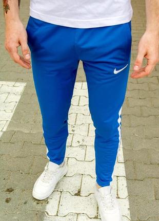 Спортивные штаны nike лампас синие / спортивні штани брюки спортивки найк сині