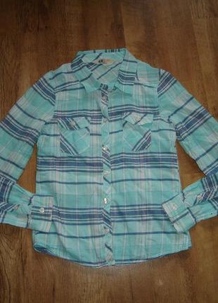 H&m рубашка некст на девочку 8-9 лет , 100% котон, сделана в индии