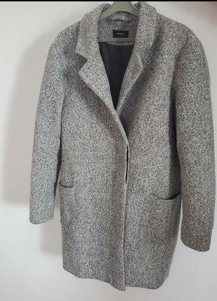 Крутое пальто, меланжевое, оверсайз,3 фото