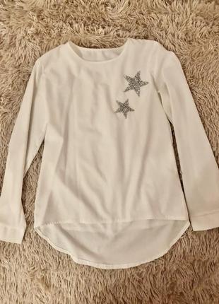Белая легкая блузка для девочки