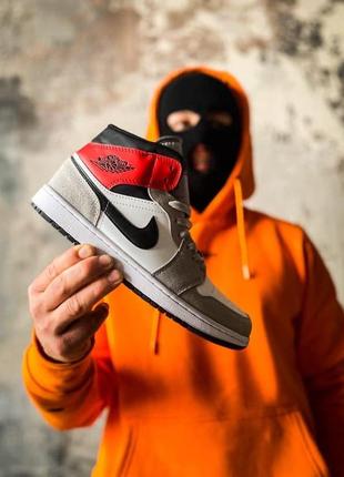 Кроссовки nike hotels air jordan 1 high grey 36-37-38-39-40-41-42-43-44-45