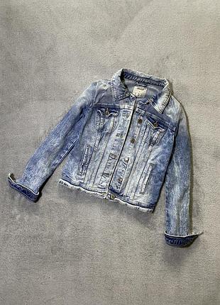 Джинсовая куртка джинсовый пиджак denim co размер s