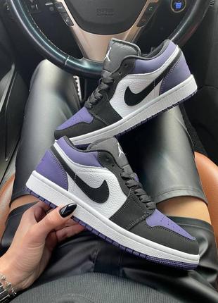 Кросівки air jordan 1 low court purple кроссовки