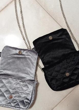 Черная бархатна сумка сумочка мини тренд 2021🌶️🌶️🌶️2 фото