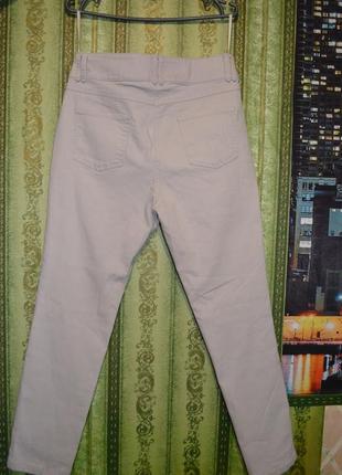 Стильные  бежевые    плотные   джинсы  фирмы  «per una3 фото
