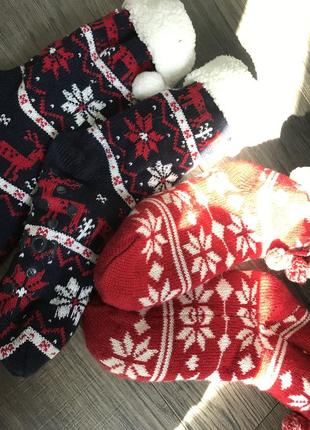 Носки зимние тёплые новогодние2 фото