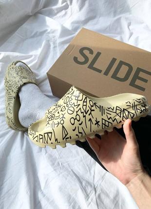 Тапки тапочки adidas yeezy slide graffiti шлепки