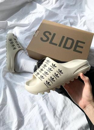 Тапки тапочки estate adidas yeezy slide 'adidas logo' шльопанці