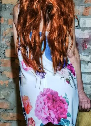 Сукня в принт квіти тюльпан гортензія короткий міні missguided2 фото
