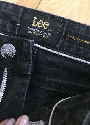 Чёрные укороченные джинсы lee3 фото