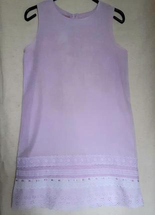 Нарядное батистовое платье шитьё monsoon англия на 7-8 лет (122-128см)1 фото