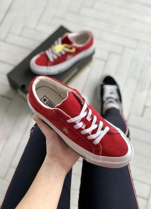 Шикарные женские кеды converse красные (36-39)5 фото