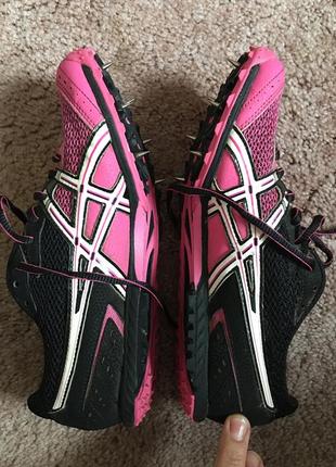 Жіночі кросівки з шипами asics pink black 9 usa hyper rocketgirl xc track sprint6 фото