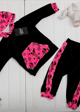 Велюровый костюм на девочку