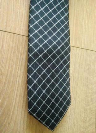 Чорно-біла краватка 100% шовк/галстук