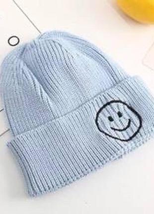 Детские шапки смайл 1-6 лет для мальчика и девочки