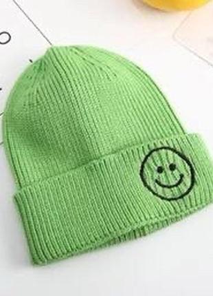 Детские шапки смайл 1-6 лет для мальчика и девочки