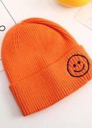 Детские шапки смайл 1-6 лет для мальчика и девочки