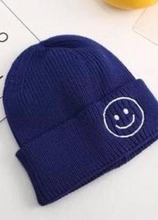 Детские шапки смайл 1-6 лет для мальчика и девочки