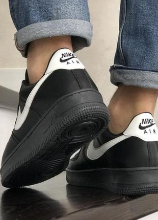 Р.43,44,45 кроссовки  nike air force af 1 (черно/белые) ks 10286 4