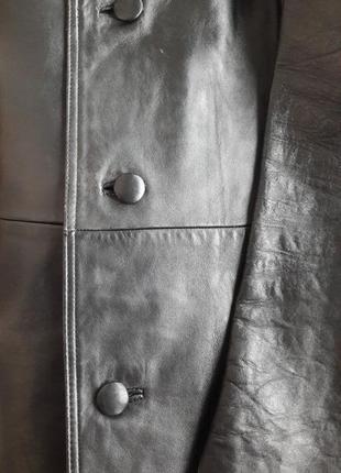 Мужская кожаная куртка-пиджак7 фото