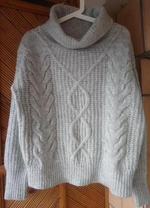 Красивый мягкий свитер оверсайз жемчужного цвета  primark1 фото