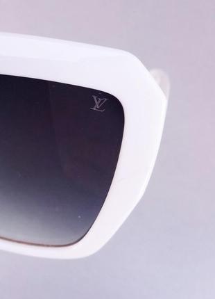 Солнцезащитные очки белые с градиентом6 фото
