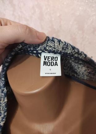 Джемпер сине-белой акриловой вязки vero moda. не жаркий. 48-50р.6 фото