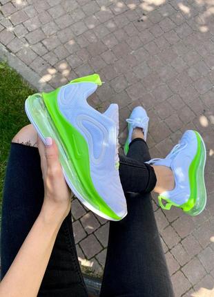 Air max 720 white & neon grass білі неонові салатові кросівки найк2 фото