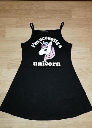 Сукня, сарафан з аплікацією єдинорога, h&m р. 4-6/110-120