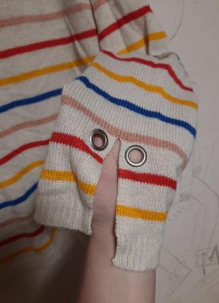 В'язаний светр з розрізами на рукавах2 фото