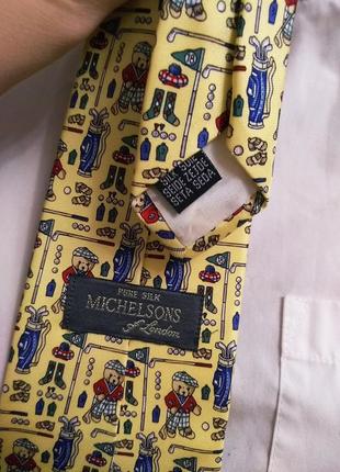 Стильный шелковый мимимишный галстук, винтаж7 фото