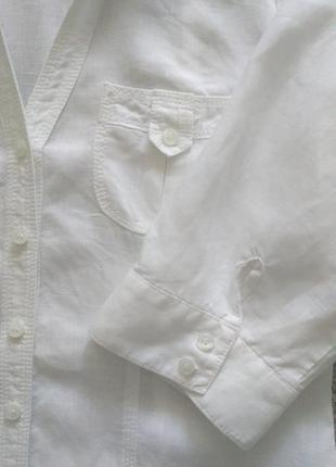 Біла блуза рубашка 100% льон yessica p.38,402 фото
