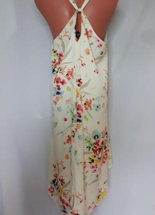 Платье нежное летнее в цветочный прин h&m  (размер 12)3 фото