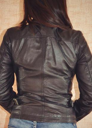 Кожаная куртка ,черного цвета  tom tailor (германия),оригинал,бренд4 фото