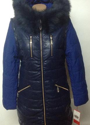 Женская зимняя куртка с мехом daser3 фото