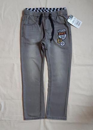 Классные серые джинсы джоггеры  bkl wear франция на 10 лет (140см)
