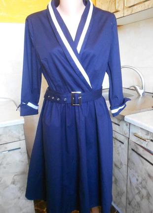 Платье темно-синее1 фото