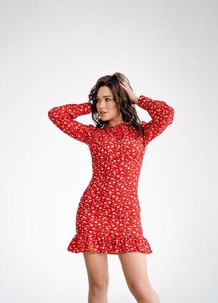 Короткое платье с цветочным принтом