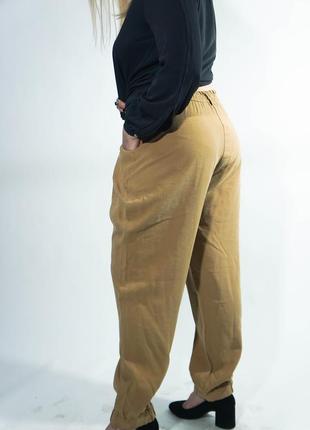 Свободные штаны песочные кемел pull&bear3 фото