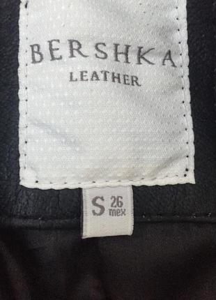 Куртка bershka из натуральной кожи4 фото