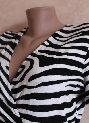 Платье, зебра, имитация запахаи, миди3 фото