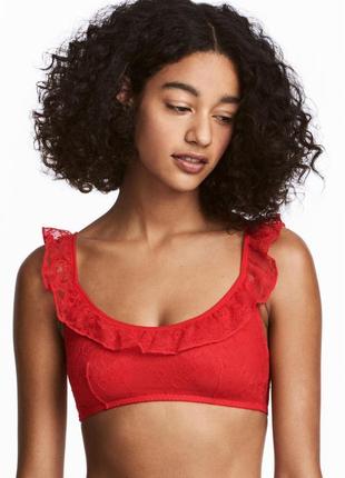 Кружевной бра h&m non-wired lace bra - s