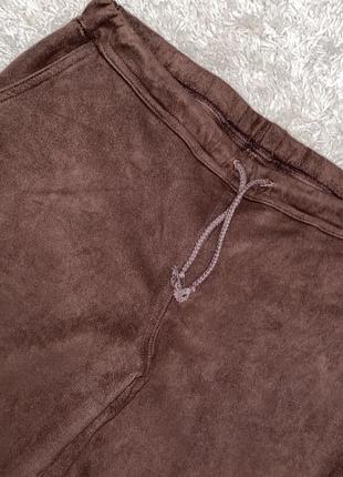 Стильные штанишки мом штаны цвет коричневый шоколадный5 фото