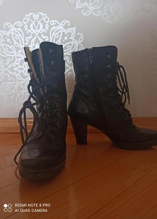 Зимние кожаные ботинки-сапоги paul green